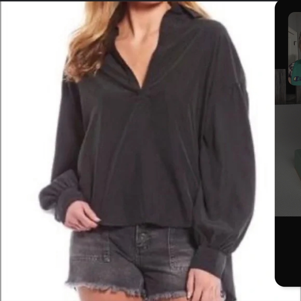 We The Free Black Long Sleeve Top